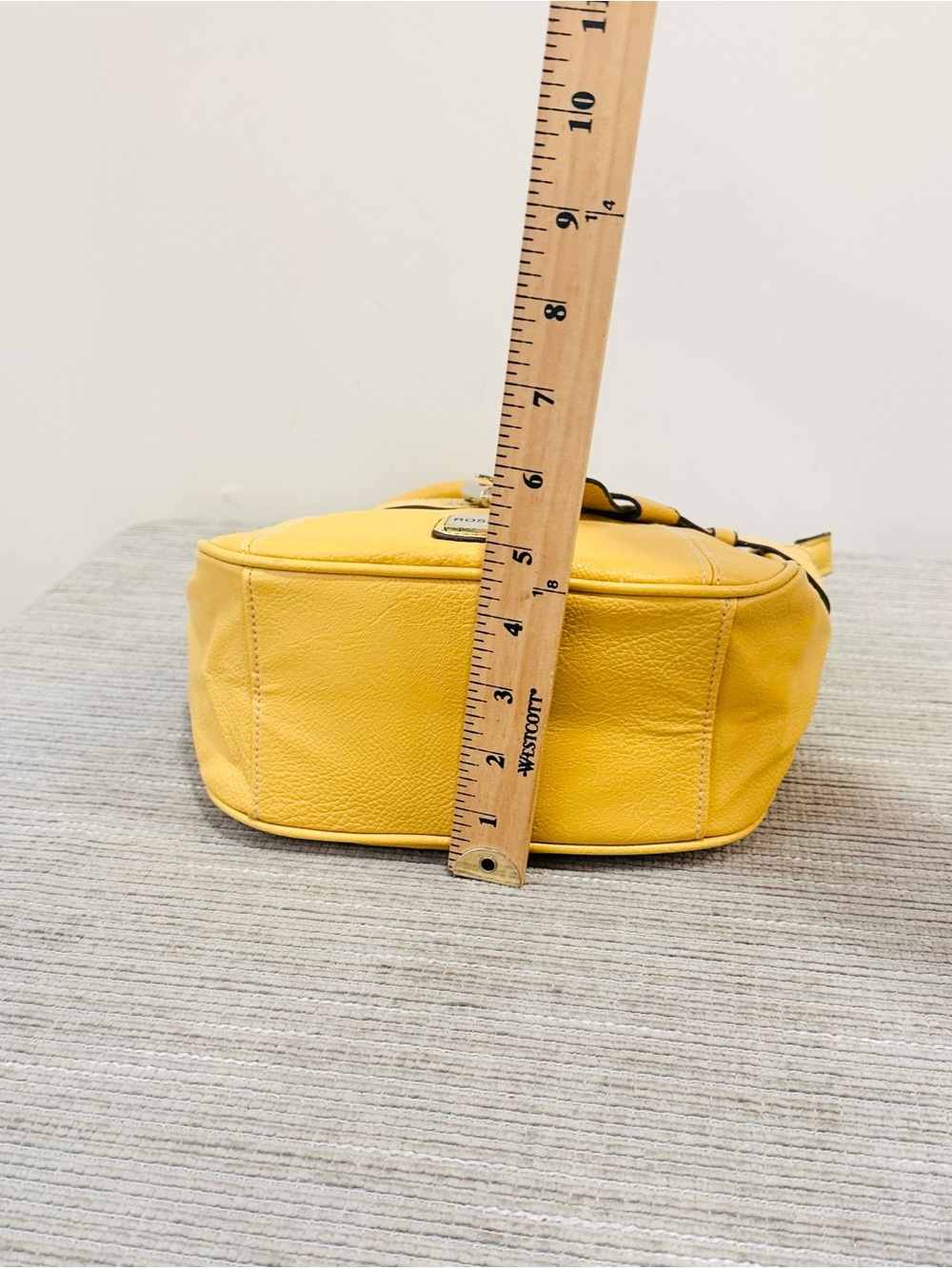 Rosetti Yellow Faux Leather Shoulder Bag Purse Buckle Accent Y2K Style - Picture 4 of 14